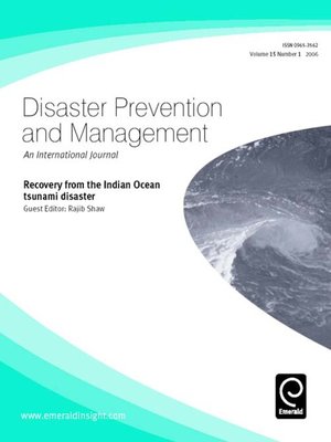 cover image of Disaster Prevention and Management: An International Journal, Volume 15, Issue 1